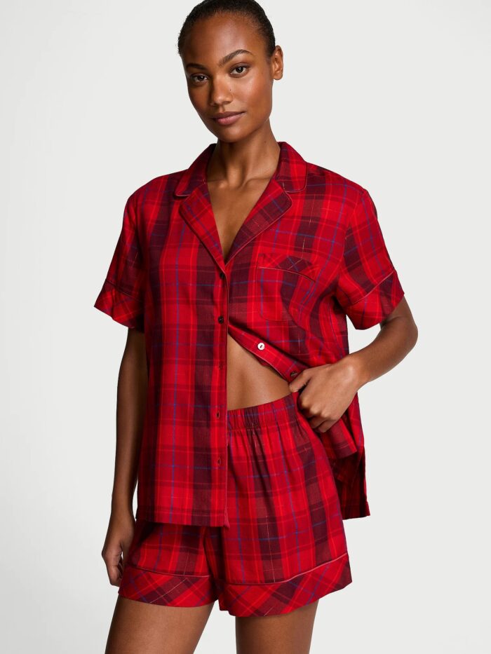 VICTORIA'S SECRET Flannel Short Pajama Set  - Conjunto Pijama Flanela Algodão