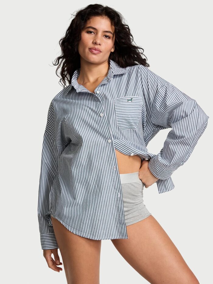 Victoria's Secret Pink Camisa Oversized - Tamanho L/G