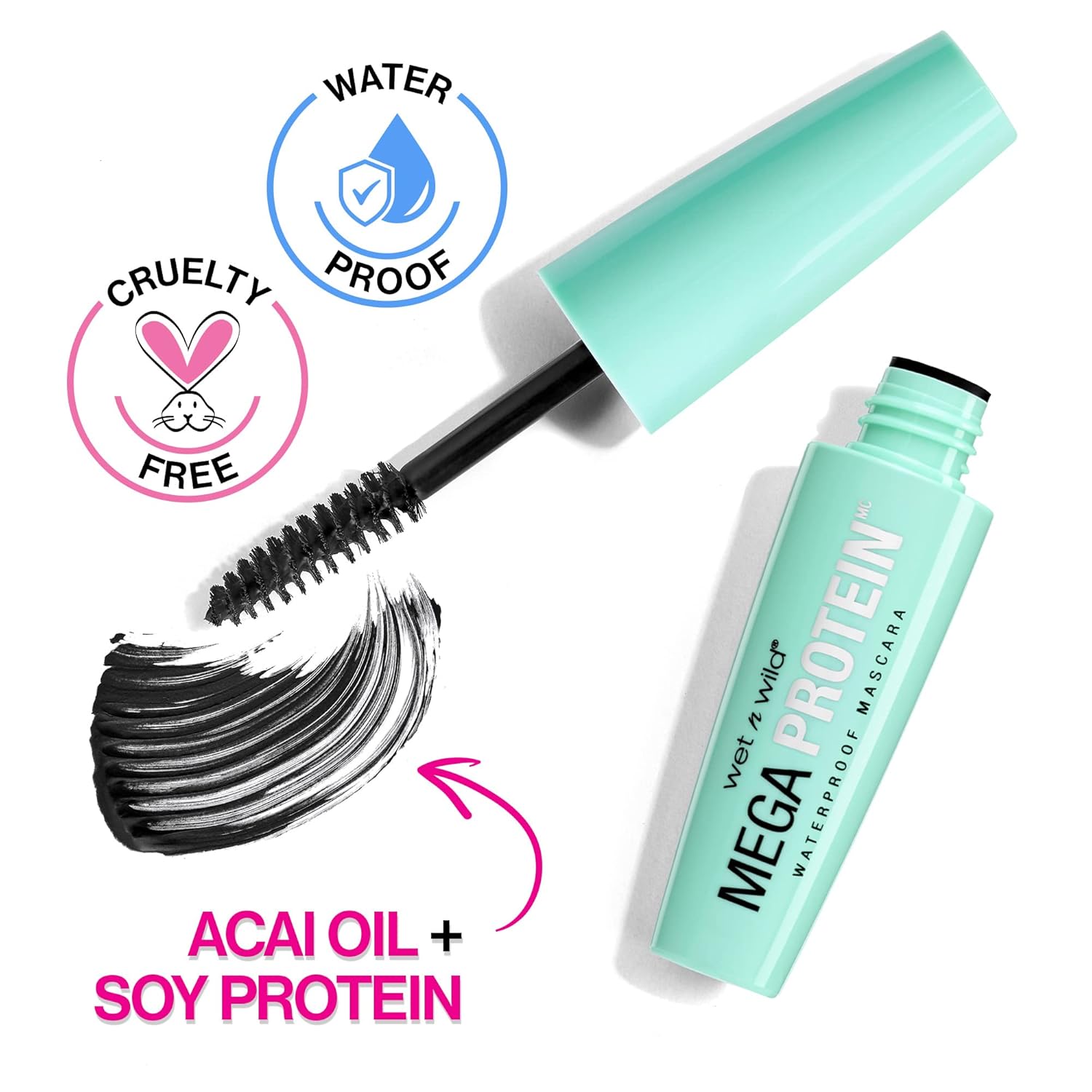 Wet n Wild Máscara de Cílios Mega Protein Waterproof - Very Black - Imagem 2