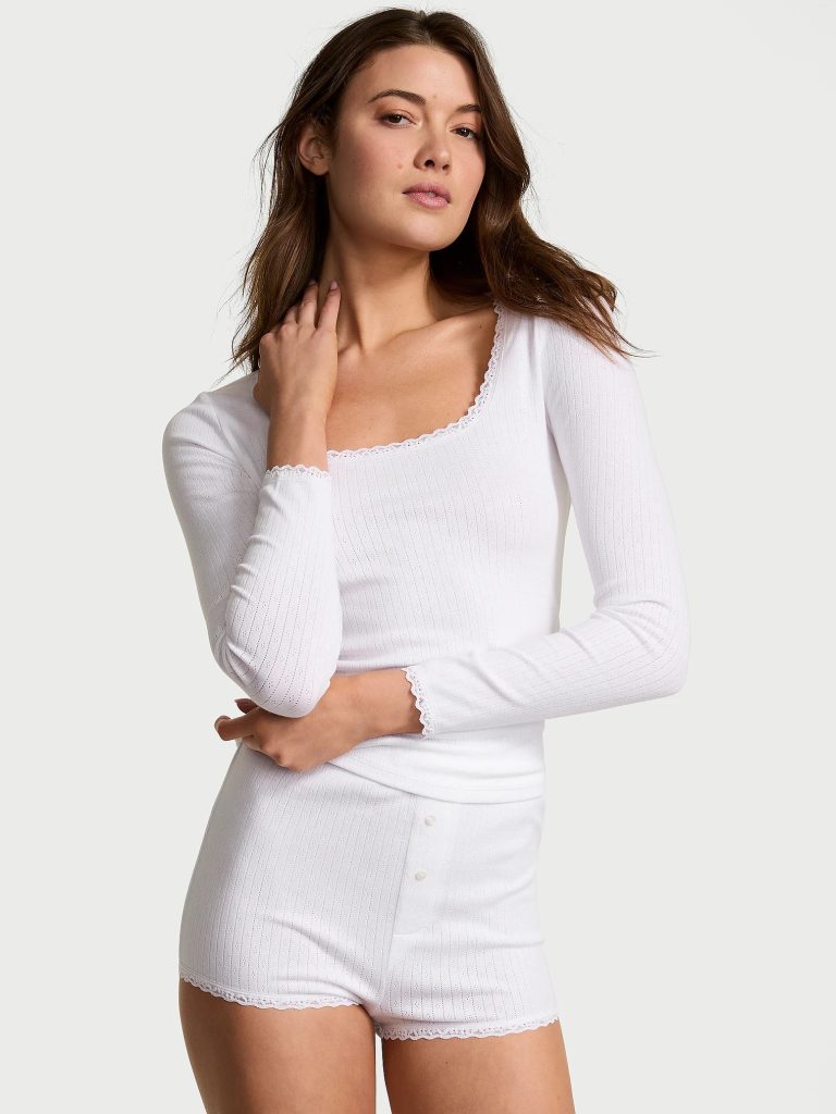 Victoria's Secret Pointelle Modal - Conjunto Pijama Plus Size - Tam XXL