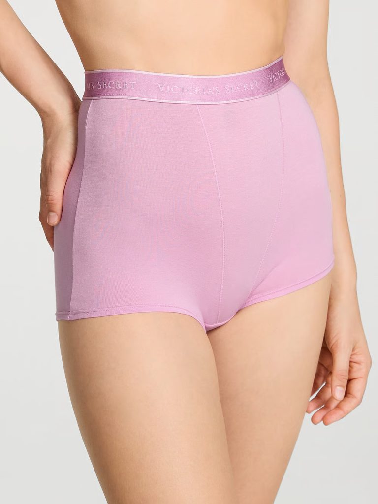 Calcinha Boyshort Alta Victoria’s Secret Logo Cotton