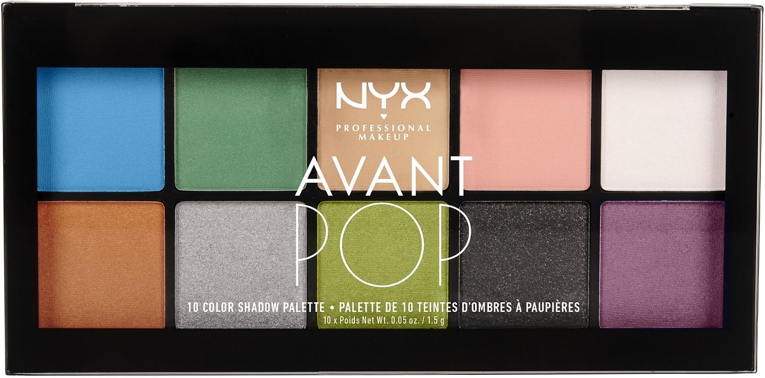 Paleta de Sombras NYX Avant Pop Art Throb - 10 Cores Vibrantes