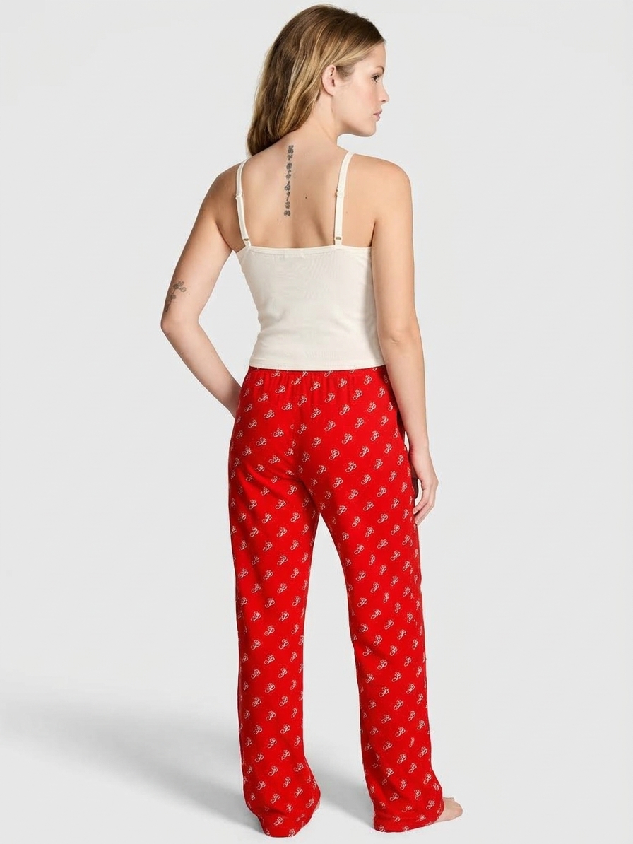 Conjunto Pijama Victoria's Secret PINK - Regata Algodão e Calça Flanela - Imagem 3