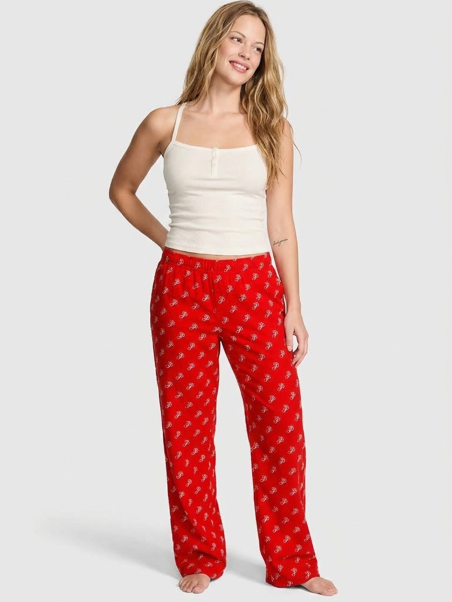 Conjunto Pijama Victoria's Secret PINK - Regata Algodão e Calça Flanela - Imagem 2